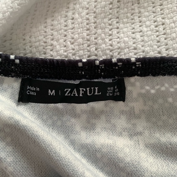 Navy Blue Plaid Dress - Picture 3 of 3